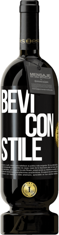 49,95 € Spedizione Gratuita | Vino rosso Edizione Premium MBS® Riserva Bevi con stile Etichetta Nera. Etichetta personalizzabile Riserva 12 Mesi Raccogliere 2014 Tempranillo
