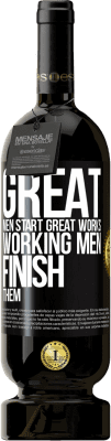 49,95 € Free Shipping | Red Wine Premium Edition MBS® Reserve Great men start great works. Working men finish them Black Label. Customizable label Reserve 12 Months Harvest 2016 Tempranillo