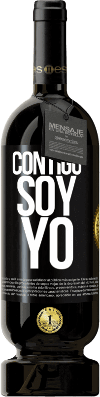 49,95 € Envío gratis | Vino Tinto Edición Premium MBS® Reserva Contigo soy yo Etiqueta Negra. Etiqueta personalizable Reserva 12 Meses Cosecha 2015 Tempranillo