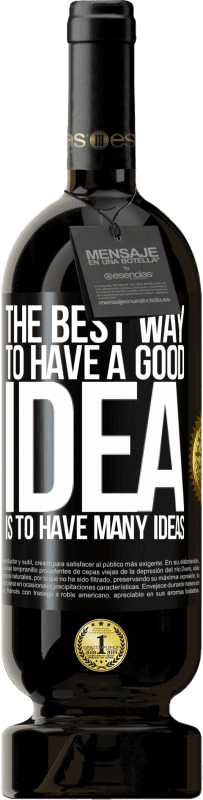 49,95 € 送料無料 | 赤ワイン プレミアム版 MBS® 予約する 良いアイデアを持つための最良の方法は、多くのアイデアを持つことです ブラックラベル. カスタマイズ可能なラベル 予約する 12 月 収穫 2016 Tempranillo