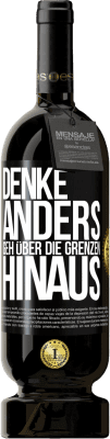 49,95 € Kostenloser Versand | Rotwein Premium Ausgabe MBS® Reserve Denke anders. Geh über die Grenzen hinaus Schwarzes Etikett. Anpassbares Etikett Reserve 12 Monate Ernte 2015 Tempranillo