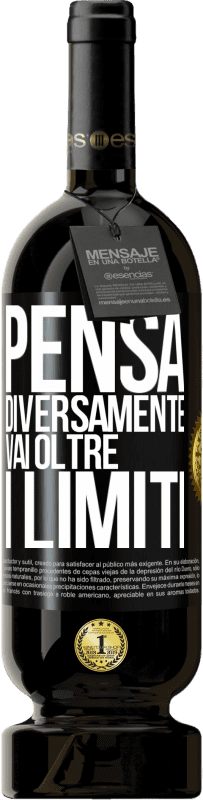 49,95 € Spedizione Gratuita | Vino rosso Edizione Premium MBS® Riserva Pensa diversamente. Vai oltre i limiti Etichetta Nera. Etichetta personalizzabile Riserva 12 Mesi Raccogliere 2015 Tempranillo