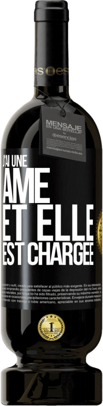 49,95 € Envoi gratuit | Vin rouge Édition Premium MBS® Réserve J'ai une âme et elle est chargée Étiquette Noire. Étiquette personnalisable Réserve 12 Mois Récolte 2015 Tempranillo