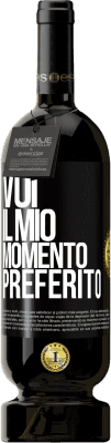 49,95 € Spedizione Gratuita | Vino rosso Edizione Premium MBS® Riserva Voi. Il mio momento preferito Etichetta Nera. Etichetta personalizzabile Riserva 12 Mesi Raccogliere 2014 Tempranillo