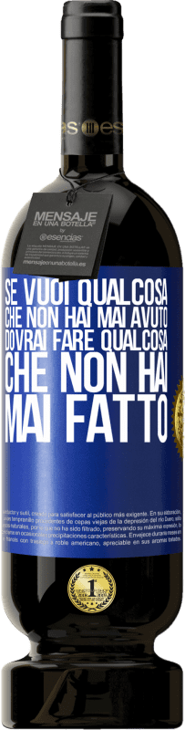 39,95 € Spedizione Gratuita | Vino rosso Edizione Premium MBS® Reserva Se vuoi qualcosa che non hai mai avuto, dovrai fare qualcosa che non hai mai fatto Etichetta Blu. Etichetta personalizzabile Reserva 12 Mesi Raccogliere 2015 Tempranillo