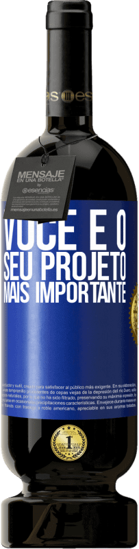 49,95 € Envio grátis | Vinho tinto Edição Premium MBS® Reserva Você é o seu projeto mais importante Etiqueta Azul. Etiqueta personalizável Reserva 12 Meses Colheita 2015 Tempranillo