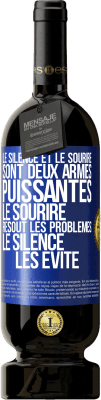 49,95 € Envoi gratuit | Vin rouge Édition Premium MBS® Réserve Le silence et le sourire sont deux armes puissantes. Le sourire résout les problèmes, le silence les évite Étiquette Bleue. Étiquette personnalisable Réserve 12 Mois Récolte 2014 Tempranillo