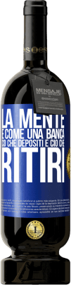 49,95 € Spedizione Gratuita | Vino rosso Edizione Premium MBS® Riserva La mente è come una banca. Ciò che depositi è ciò che ritiri Etichetta Blu. Etichetta personalizzabile Riserva 12 Mesi Raccogliere 2016 Tempranillo
