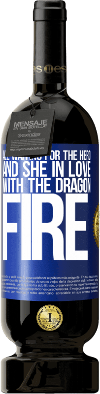 49,95 € Free Shipping | Red Wine Premium Edition MBS® Reserve All waiting for the hero and she in love with the dragon fire Blue Label. Customizable label Reserve 12 Months Harvest 2014 Tempranillo