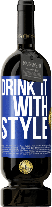 49,95 € 送料無料 | 赤ワイン プレミアム版 MBS® 予約する スタイルで飲む 青いタグ. カスタマイズ可能なラベル 予約する 12 月 収穫 2015 Tempranillo