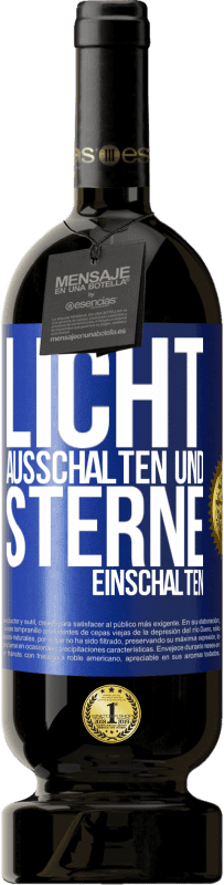 49,95 € Kostenloser Versand | Rotwein Premium Ausgabe MBS® Reserve Licht ausschalten und Sterne einschalten Blaue Markierung. Anpassbares Etikett Reserve 12 Monate Ernte 2015 Tempranillo