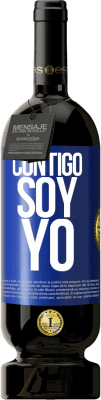 49,95 € Envío gratis | Vino Tinto Edición Premium MBS® Reserva Contigo soy yo Etiqueta Azul. Etiqueta personalizable Reserva 12 Meses Cosecha 2016 Tempranillo
