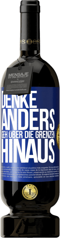 49,95 € Kostenloser Versand | Rotwein Premium Ausgabe MBS® Reserve Denke anders. Geh über die Grenzen hinaus Blaue Markierung. Anpassbares Etikett Reserve 12 Monate Ernte 2014 Tempranillo