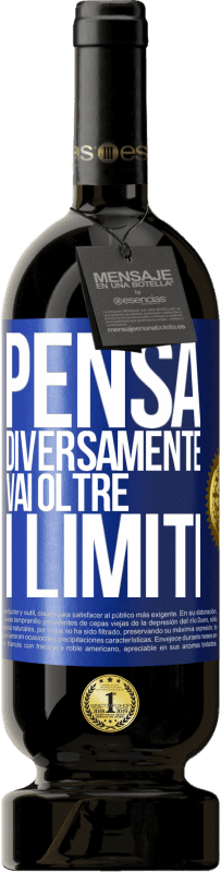 49,95 € Spedizione Gratuita | Vino rosso Edizione Premium MBS® Riserva Pensa diversamente. Vai oltre i limiti Etichetta Blu. Etichetta personalizzabile Riserva 12 Mesi Raccogliere 2016 Tempranillo