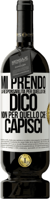 49,95 € Spedizione Gratuita | Vino rosso Edizione Premium MBS® Riserva Mi prendo la responsabilità per quello che dico, non per quello che capisci Etichetta Bianca. Etichetta personalizzabile Riserva 12 Mesi Raccogliere 2015 Tempranillo