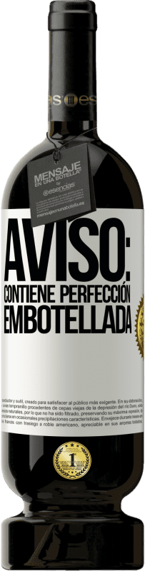 49,95 € Envío gratis | Vino Tinto Edición Premium MBS® Reserva Aviso: contiene perfección embotellada Etiqueta Blanca. Etiqueta personalizable Reserva 12 Meses Cosecha 2015 Tempranillo