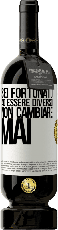 49,95 € Spedizione Gratuita | Vino rosso Edizione Premium MBS® Riserva Sei fortunato ad essere diverso. Non cambiare mai Etichetta Bianca. Etichetta personalizzabile Riserva 12 Mesi Raccogliere 2016 Tempranillo