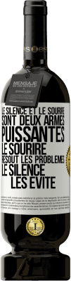 49,95 € Envoi gratuit | Vin rouge Édition Premium MBS® Réserve Le silence et le sourire sont deux armes puissantes. Le sourire résout les problèmes, le silence les évite Étiquette Blanche. Étiquette personnalisable Réserve 12 Mois Récolte 2014 Tempranillo