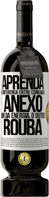 49,95 € Envio grátis | Vinho tinto Edição Premium MBS® Reserva Aprenda a diferença entre conexão e anexo. Um dá energia, o outro rouba Etiqueta Branca. Etiqueta personalizável Reserva 12 Meses Colheita 2016 Tempranillo