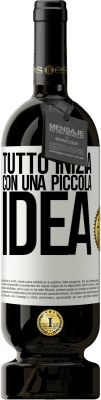 49,95 € Spedizione Gratuita | Vino rosso Edizione Premium MBS® Riserva Tutto inizia con una piccola idea Etichetta Bianca. Etichetta personalizzabile Riserva 12 Mesi Raccogliere 2014 Tempranillo