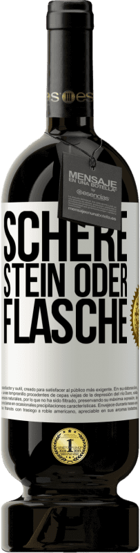 49,95 € Kostenloser Versand | Rotwein Premium Ausgabe MBS® Reserve Schere, Stein oder Flasche Weißes Etikett. Anpassbares Etikett Reserve 12 Monate Ernte 2015 Tempranillo