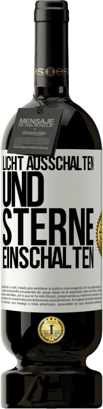 49,95 € Kostenloser Versand | Rotwein Premium Ausgabe MBS® Reserve Licht ausschalten und Sterne einschalten Weißes Etikett. Anpassbares Etikett Reserve 12 Monate Ernte 2015 Tempranillo