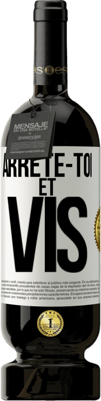 49,95 € Envoi gratuit | Vin rouge Édition Premium MBS® Réserve Arrête-toi et vis Étiquette Blanche. Étiquette personnalisable Réserve 12 Mois Récolte 2014 Tempranillo