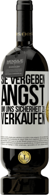 49,95 € Kostenloser Versand | Rotwein Premium Ausgabe MBS® Reserve Sie vergeben Angst, um uns Sicherheit zu verkaufen Weißes Etikett. Anpassbares Etikett Reserve 12 Monate Ernte 2014 Tempranillo