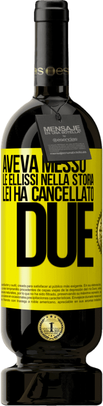 49,95 € Spedizione Gratuita | Vino rosso Edizione Premium MBS® Riserva aveva messo le ellissi nella storia, lei ha cancellato due Etichetta Gialla. Etichetta personalizzabile Riserva 12 Mesi Raccogliere 2016 Tempranillo
