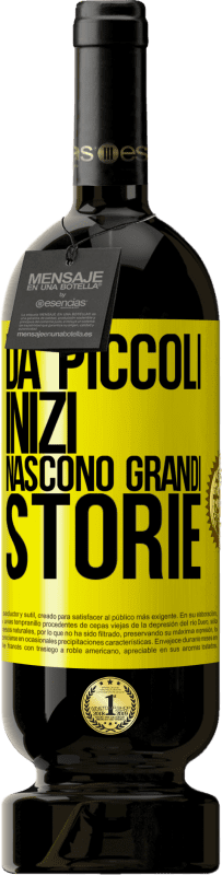 49,95 € Spedizione Gratuita | Vino rosso Edizione Premium MBS® Riserva Da piccoli inizi nascono grandi storie Etichetta Gialla. Etichetta personalizzabile Riserva 12 Mesi Raccogliere 2015 Tempranillo