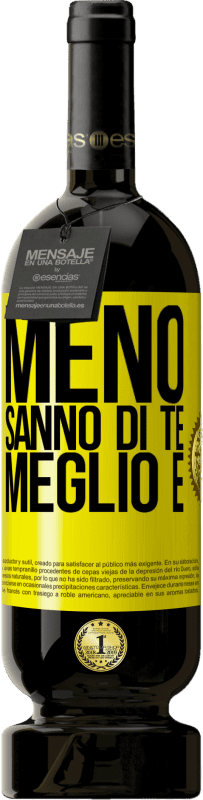 49,95 € Spedizione Gratuita | Vino rosso Edizione Premium MBS® Riserva Meno sanno di te, meglio è Etichetta Gialla. Etichetta personalizzabile Riserva 12 Mesi Raccogliere 2015 Tempranillo