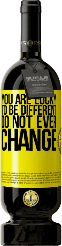 49,95 € 送料無料 | 赤ワイン プレミアム版 MBS® 予約する あなたは違うことが幸運です。変わらない 黄色のラベル. カスタマイズ可能なラベル 予約する 12 月 収穫 2016 Tempranillo