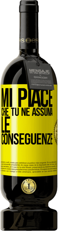 49,95 € Spedizione Gratuita | Vino rosso Edizione Premium MBS® Riserva Mi piace che tu ne assuma le conseguenze Etichetta Gialla. Etichetta personalizzabile Riserva 12 Mesi Raccogliere 2016 Tempranillo