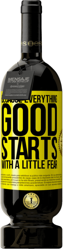 49,95 € 免费送货 | 红酒 高级版 MBS® 预订 因为一切美好都始于一点恐惧 黄色标签. 可自定义的标签 预订 12 个月 收成 2016 Tempranillo