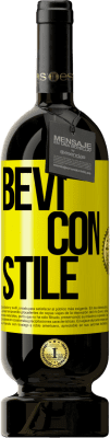 49,95 € Spedizione Gratuita | Vino rosso Edizione Premium MBS® Riserva Bevi con stile Etichetta Gialla. Etichetta personalizzabile Riserva 12 Mesi Raccogliere 2016 Tempranillo