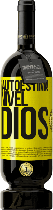 49,95 € Envío gratis | Vino Tinto Edición Premium MBS® Reserva ¡Autoestima! Nivel dios Etiqueta Amarilla. Etiqueta personalizable Reserva 12 Meses Cosecha 2016 Tempranillo