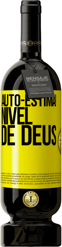 49,95 € Envio grátis | Vinho tinto Edição Premium MBS® Reserva Auto-estima! Nível de Deus Etiqueta Amarela. Etiqueta personalizável Reserva 12 Meses Colheita 2015 Tempranillo