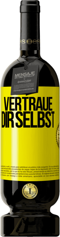 49,95 € Kostenloser Versand | Rotwein Premium Ausgabe MBS® Reserve Vertraue dir selbst Gelbes Etikett. Anpassbares Etikett Reserve 12 Monate Ernte 2014 Tempranillo