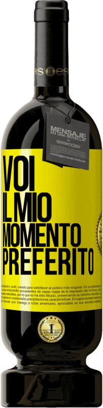 49,95 € Spedizione Gratuita | Vino rosso Edizione Premium MBS® Riserva Voi. Il mio momento preferito Etichetta Gialla. Etichetta personalizzabile Riserva 12 Mesi Raccogliere 2014 Tempranillo