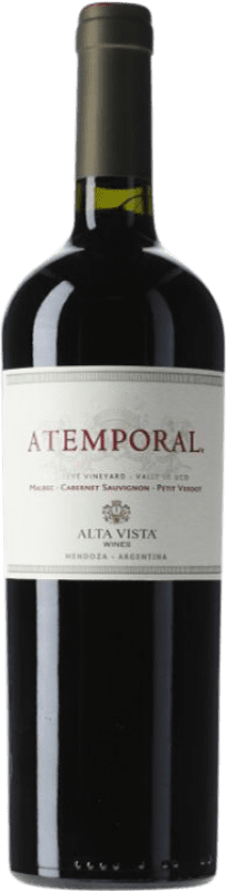19,95 € 免费送货 | 红葡萄酒 Alta Vista Atemporal I.G. Mendoza 门多萨 阿根廷 Cabernet Sauvignon — 赤霞珠, Malbec — 马尔贝克, Petit Verdot 75 cl