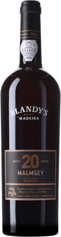 175,95 € Kostenloser Versand | Likörwein Blandy's Madeira Malmsey I.G. Madeira Madeira Portugal Malvasia 20 Jahre 75 cl