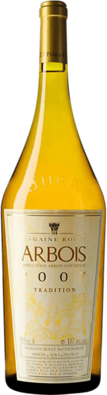 109,95 € Envío gratis | Vino Blanco Domaine Rolet Traditional — Tradicional A.O.C. Arbois Jura Francia Chardonnay, Savagnin Botella Magnum 1,5 L
