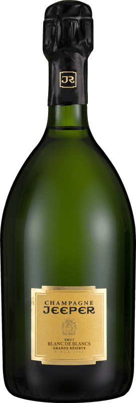 89,95 € 送料無料 | 白のスパークリングワイン Jeeper Blanc de Blancs グラン・レセルバ A.O.C. Champagne シャンパン フランス Chardonnay — シャルドネ 75 cl