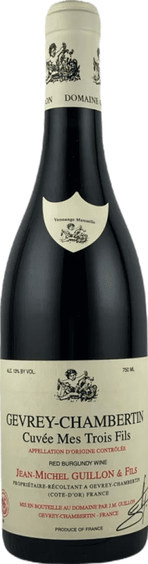 89,95 € Envio grátis | Vinho Tinto Jean-Michel Guillon & Fils Mes Trois Fils A.O.C. Gevrey-Chambertin Borgonha França Pinot Noir Organic — Bio 75 cl