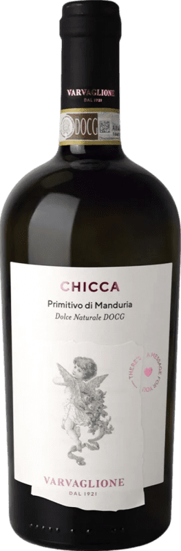 29,95 € Envío gratis | Vino Dulce Varvaglione Chicca Natural D.O.C. Primitivo di Manduria Puglia Italia Primitivo 75 cl