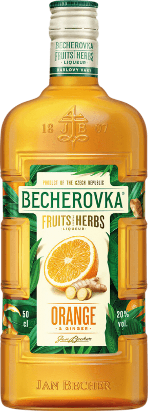26,95 € Kostenloser Versand | Kräuterlikör Becherovka Tschechische Republik Medium-Flasche 50 cl Ginger — Ingwer, Orange