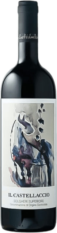 89,95 € Free Shipping | Red Wine Podere Il Castellaccio Superior D.O.C. Bolgheri Tuscany Italy Cabernet Franc, Pugnitello 75 cl