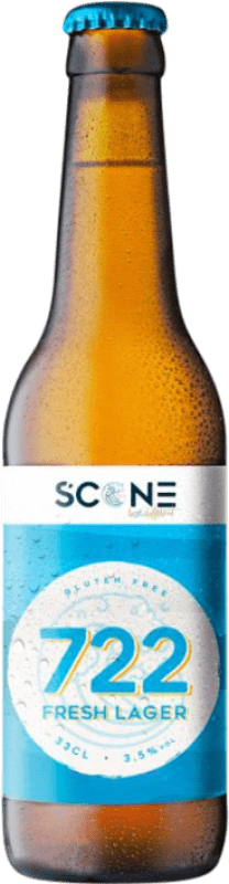 1,95 € Spedizione Gratuita | Birra Scone Fresh 722 Lager Spagna Bottiglietta Terzo 33 cl
