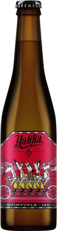 5,95 € 免费送货 | 啤酒 Yakka Quintupel 穆尔西亚地区 西班牙 三分之一升瓶 33 cl