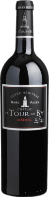 44,95 € Spedizione Gratuita | Vino Rosso Château La Tour De By Marc Pagès Héritage — Eredità Lascito Tradizionale A.O.C. Médoc bordò Francia 75 cl